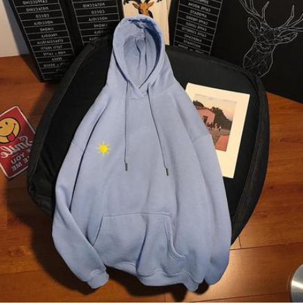 plus size Fashion embroidered sweater lady&apos;s hooded casual coat lady Sports style Sweater