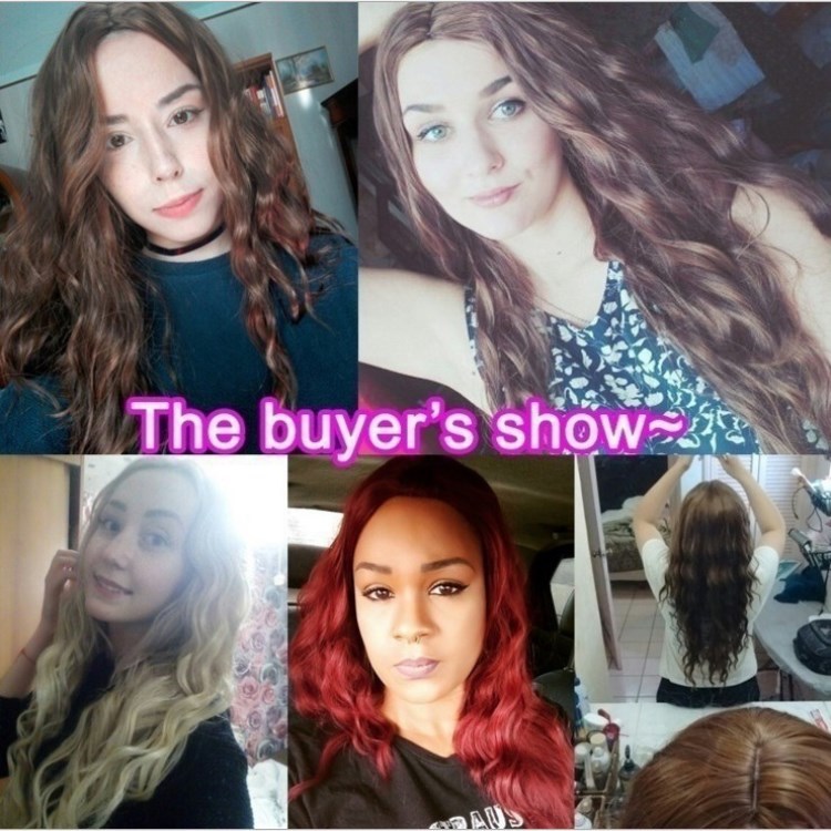 24 inch women&apos;s long curly wig African head set chemical fiber high temperature silk