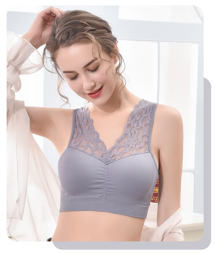 Women Plus Size Seamless Bra Breathable Underwear Wireless Beauty Back Pad Push Up Lingerie Push