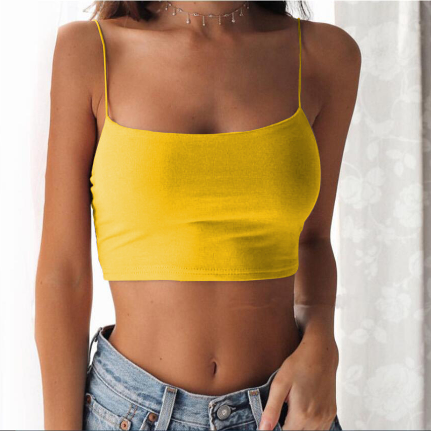 2pcs Sexy Tank Top Black Halter Crop Tops Women Camis Backless Camisole Fashion Casual Tube Top