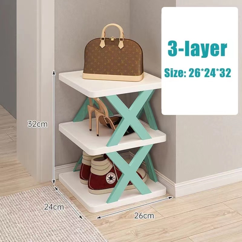 Rules Multi-layer Shoe Rack Organizer Plastic Shoe Cabinet Space-Saving Shoe Storage Shelf