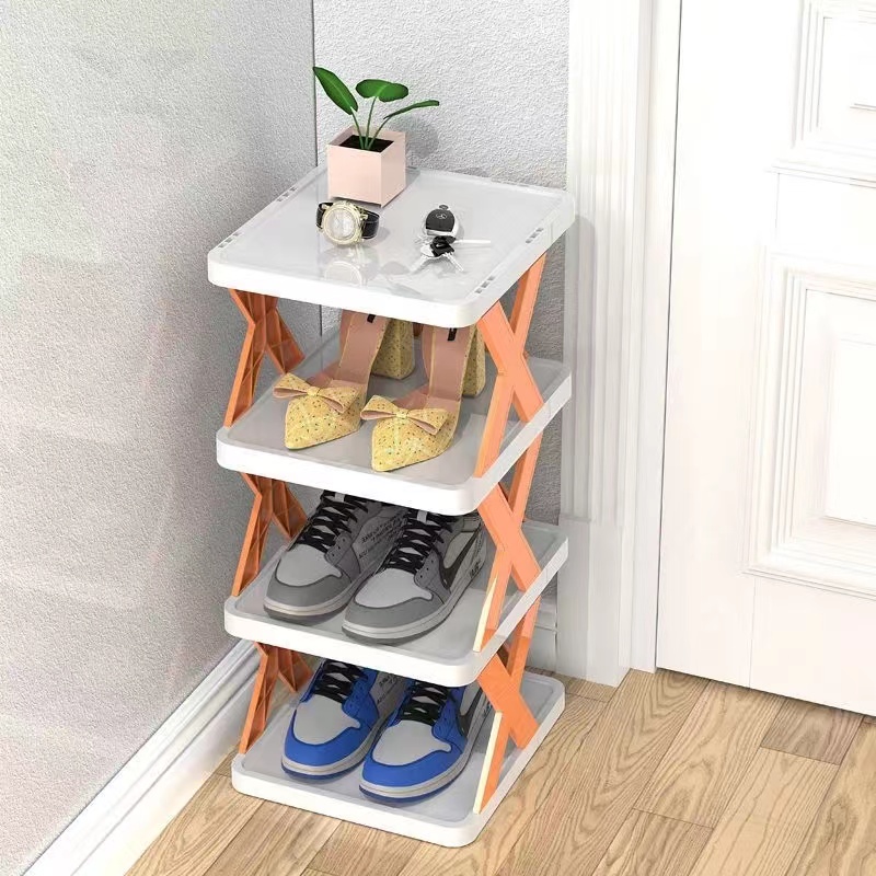 Rules Multi-layer Shoe Rack Organizer Plastic Shoe Cabinet Space-Saving Shoe Storage Shelf