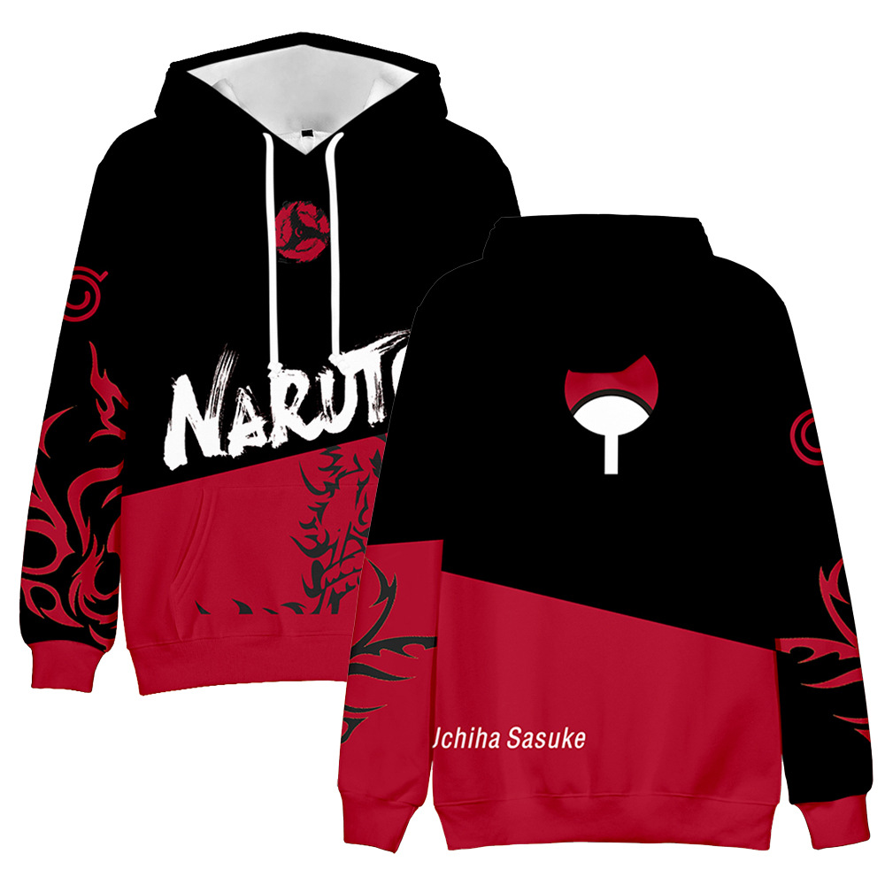 Men&apos;s Outerwear Street 3D fashion popular Hooded Sweater adult popular anime Naruto characters