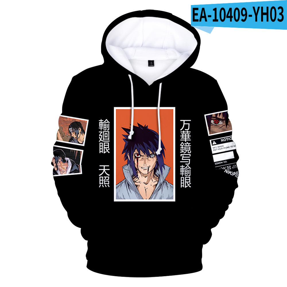Men&apos;s Outerwear Street 3D fashion popular Hooded Sweater adult popular anime Naruto characters