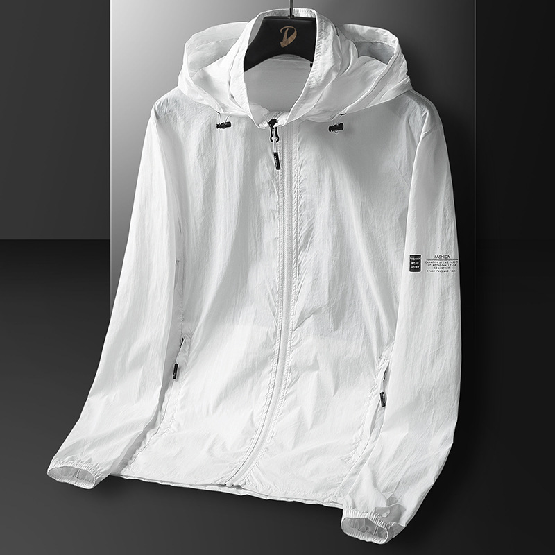 Summer ice silk breathable fishing jacket lightweight outdoor UV protection clothing men
