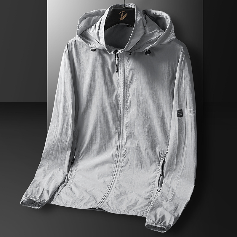 Summer ice silk breathable fishing jacket lightweight outdoor UV protection clothing men