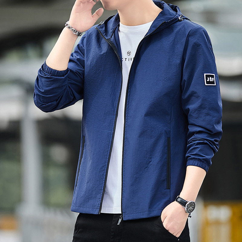 Summer ice silk breathable fishing jacket lightweight outdoor UV protection clothing men