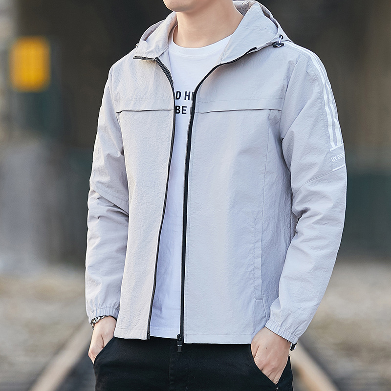 Summer ice silk breathable fishing jacket lightweight outdoor UV protection clothing men