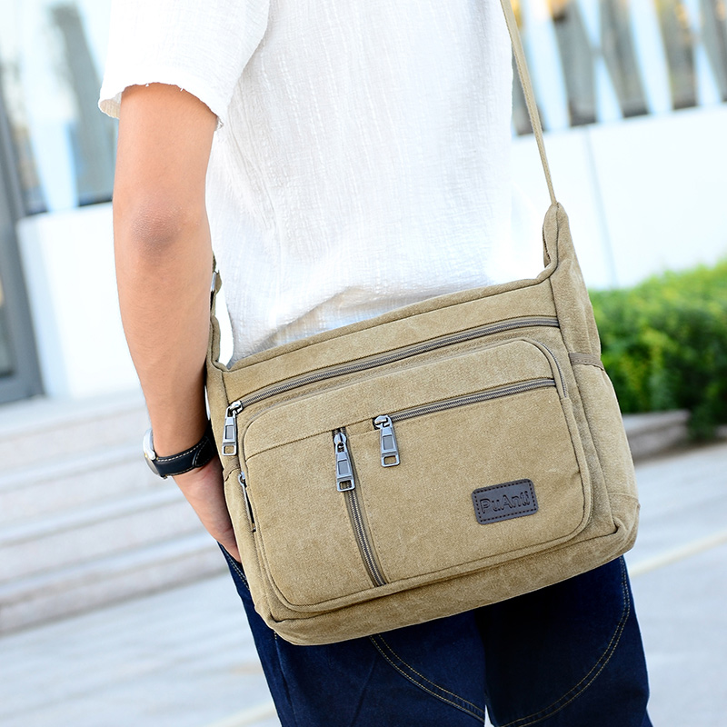 Men Canvas Shoulder Bags Casual Tote Travel Men's Crossbody Bag Messenger Bags Fashion Handbag