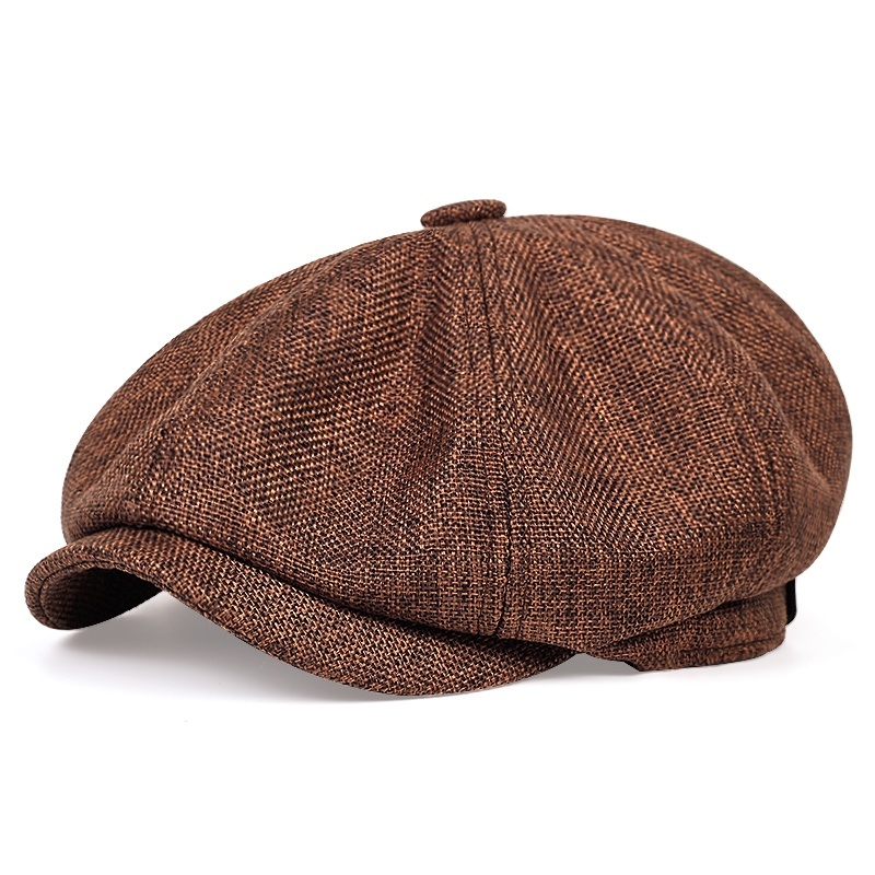 men&apos;s casual newsboy hat retro beret hat wild casual hats unisex wild octagonal cap