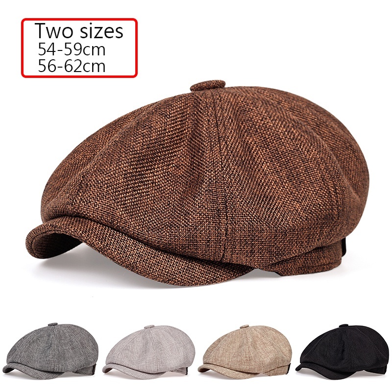 men&apos;s casual newsboy hat retro beret hat wild casual hats unisex wild octagonal cap