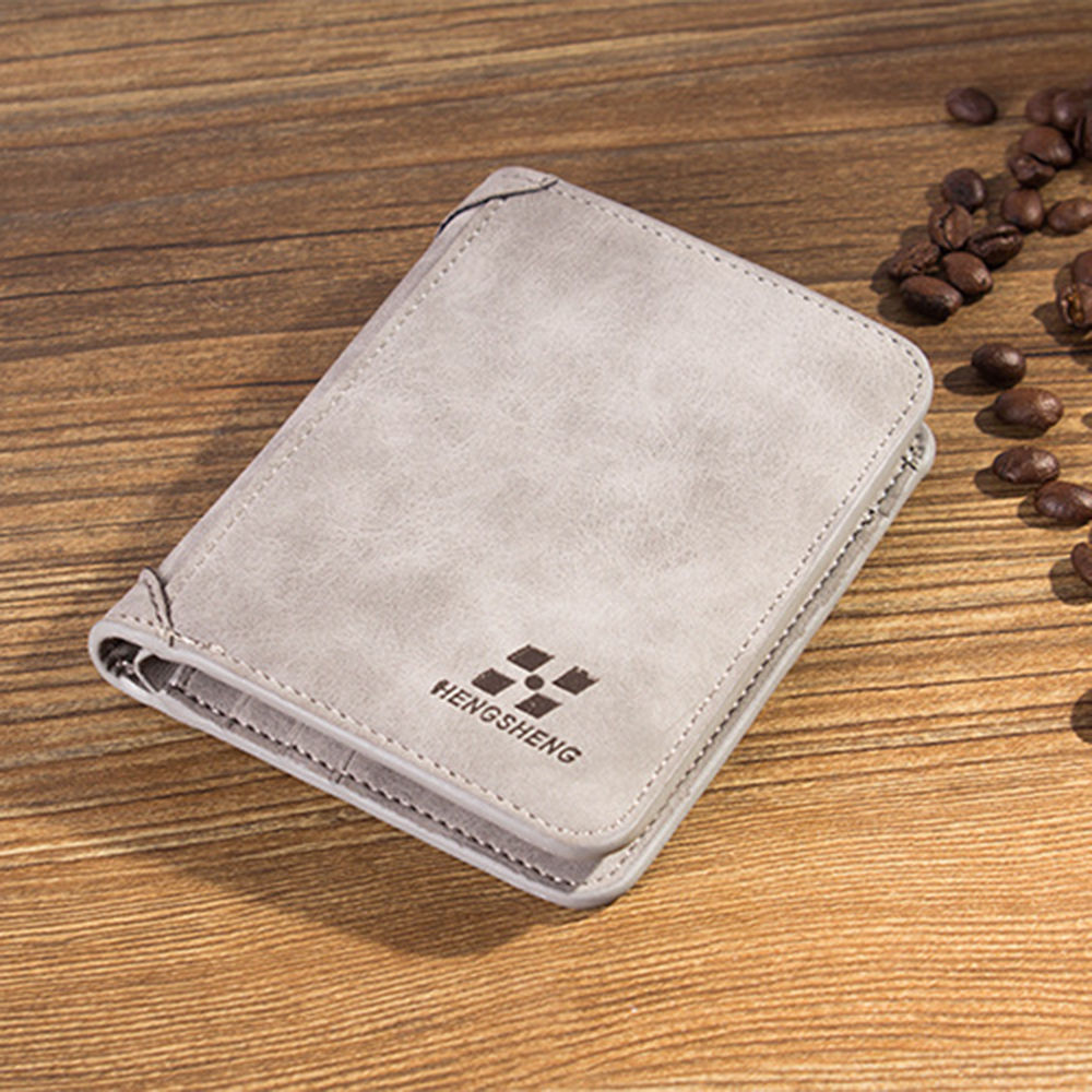 Men Wallet Leather Business Foldabler Cowhide Credit Card/ID Inserts Coin Purses