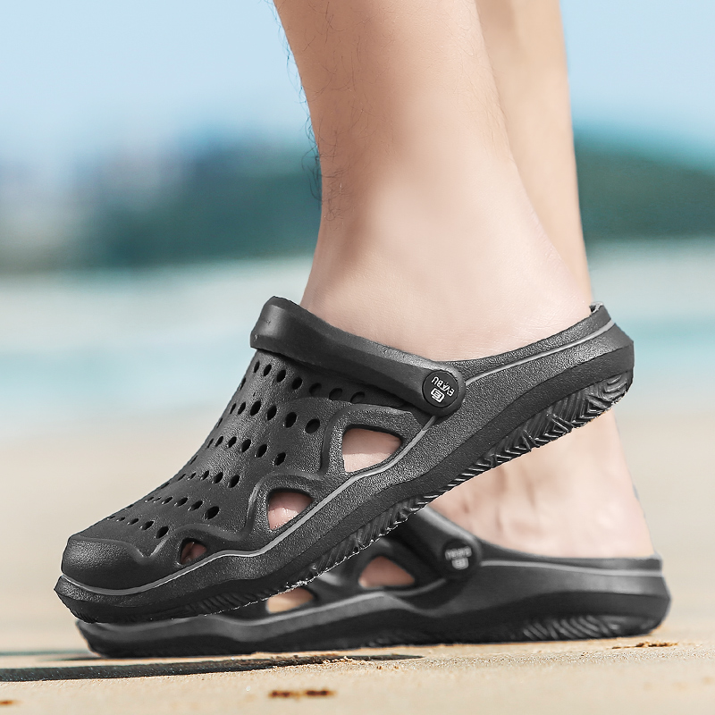 Men&apos;s Summer Shoes Slippers Breathable Non-slip Mules Male Shoes Casual Beach Sandals