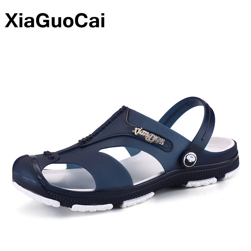Men&apos;s Slippers Clogs Slip-On Breathable Sandals Plus Size Male Beach Shoes Quick Dry