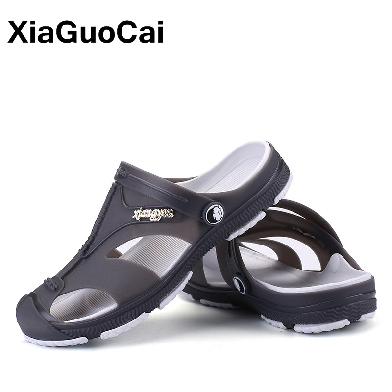 Men&apos;s Slippers Clogs Slip-On Breathable Sandals Plus Size Male Beach Shoes Quick Dry