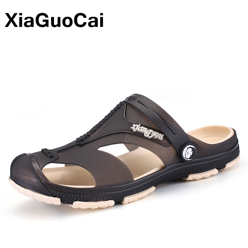 Men&apos;s Slippers Clogs Slip-On Breathable Sandals Plus Size Male Beach Shoes Quick Dry