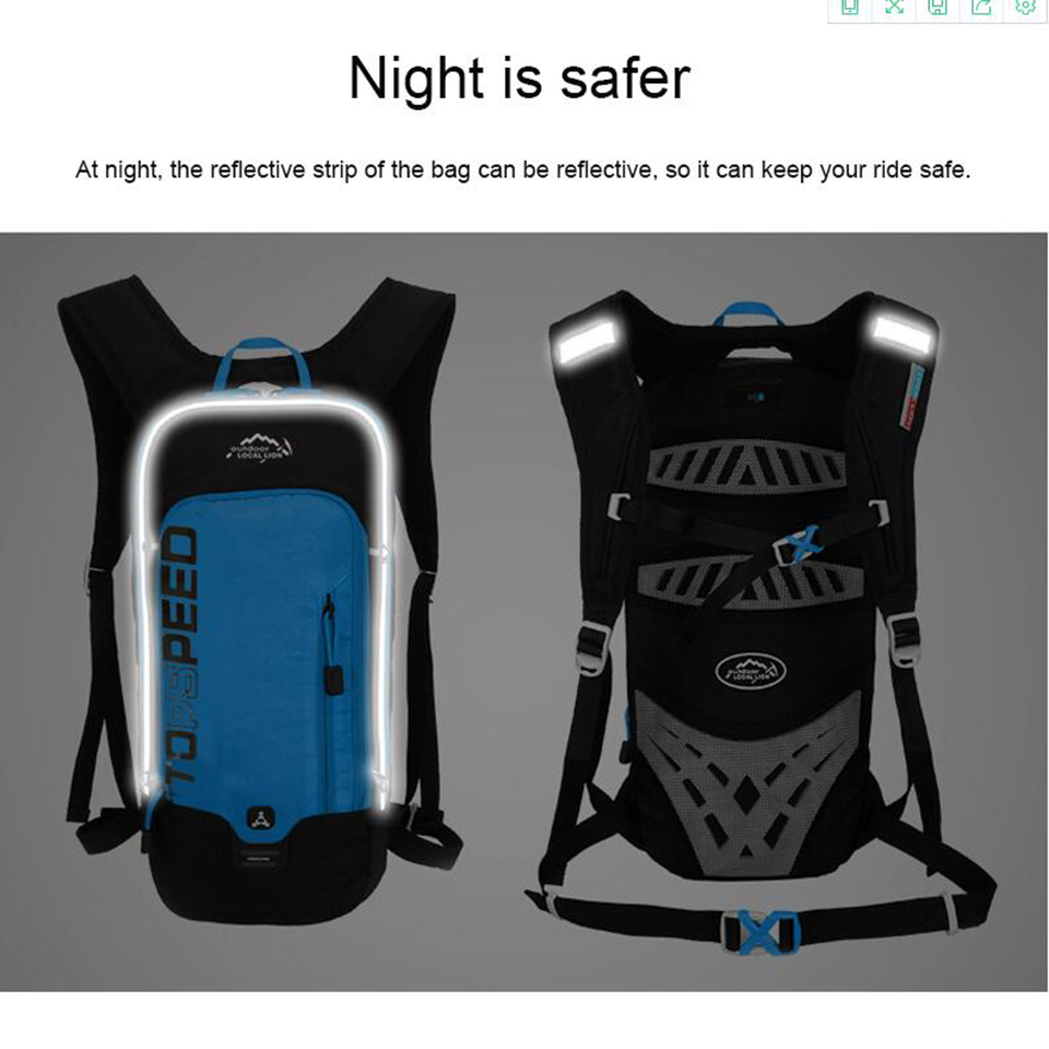 Cycling Bag Men&apos;s Women Riding Waterproof Breathable Bicycle Backpack