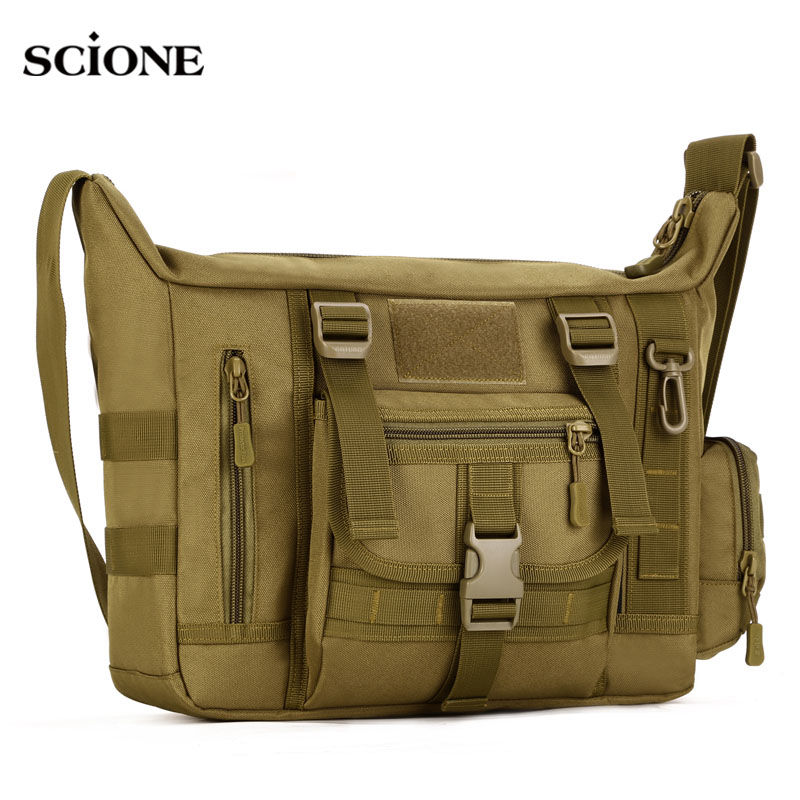 Military Men&apos;s A4 Document Molle Messenger Sport Crosscody Bags Sling Laptop Shoulder Bag