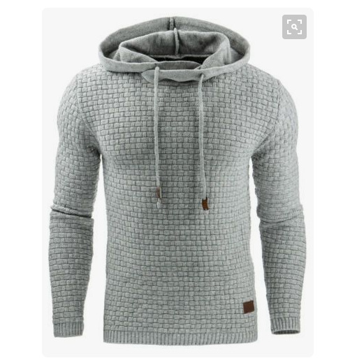 European and American men&apos;s Jacquard sweater long sleeve Hoodie warm color Hoodie Sweatshirt Jacket