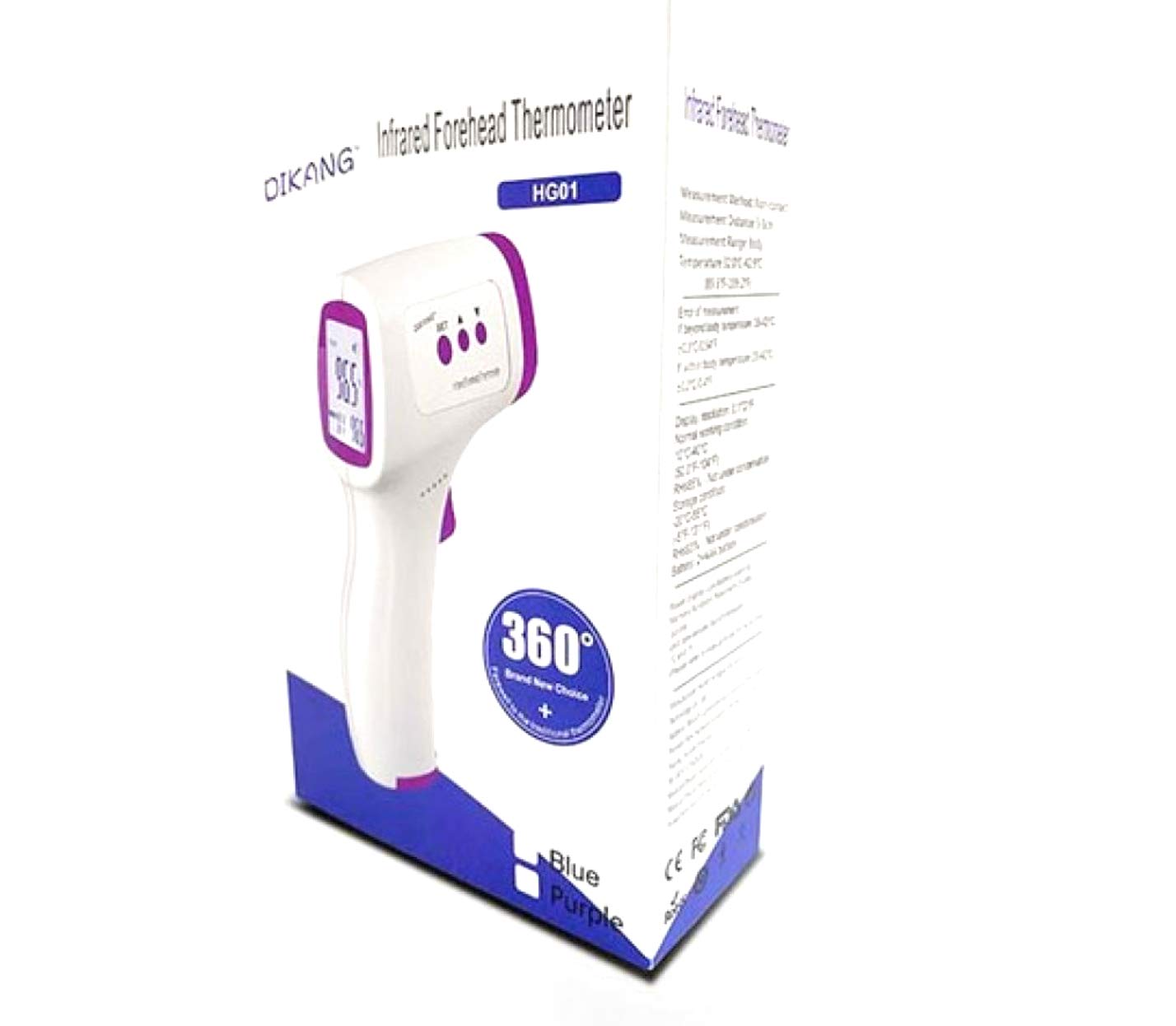 Dikang Non-Contact Digital Infrared Forehead Medical Thermometer/ Hand-Held Thermogun