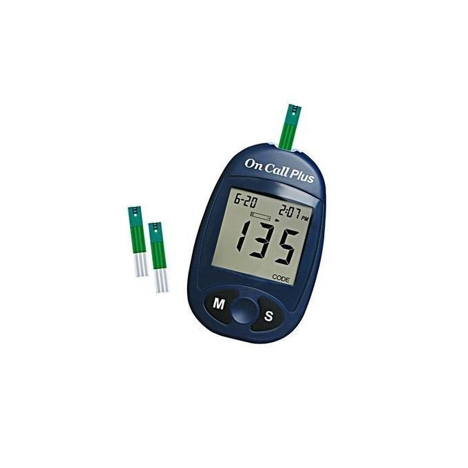 On Call Plus Glucometer /Blood Sugar Monitor With 50 Strips and 100 Lancets