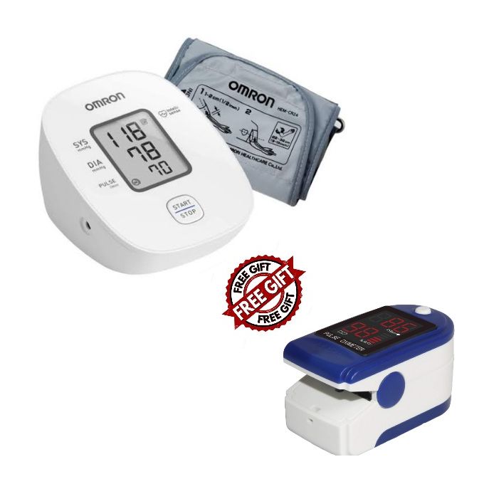 Original Omron M1 Basic Blood Pressure Machine With Free Pulse Fingertip Oximeter