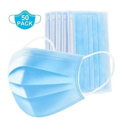 Executive Pure White/black/blue Imported 3 Ply Surgical Disposable Face Mask