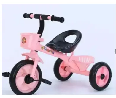 Kids Tricycle  Adjustable Seat, Safety Harness, Storage Basket & Sunshade  For Ages 1–5