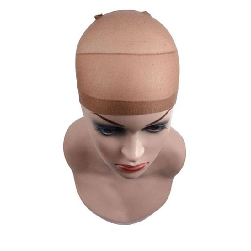 2Pcs High Quality Wig Cap Brown Stocking Cap To Christmas Cosplay Wig Caps Stocking Elastic Liner