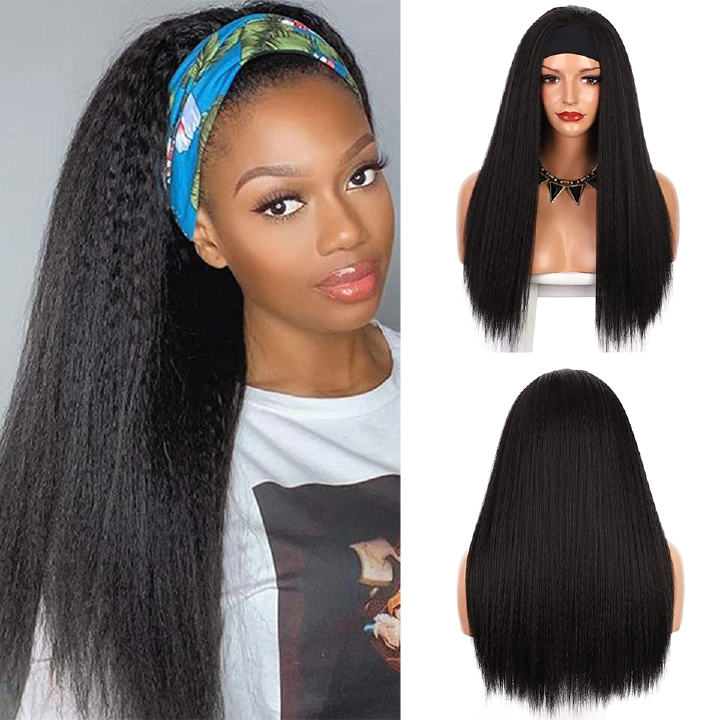 Synthetic Wig Headband Wig Women's Hijab Wig Head Cover