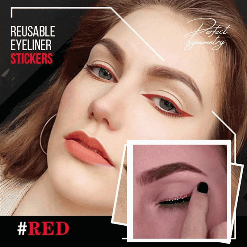 Eyelash decal a reusable glitter eyeliner false eyelash decal