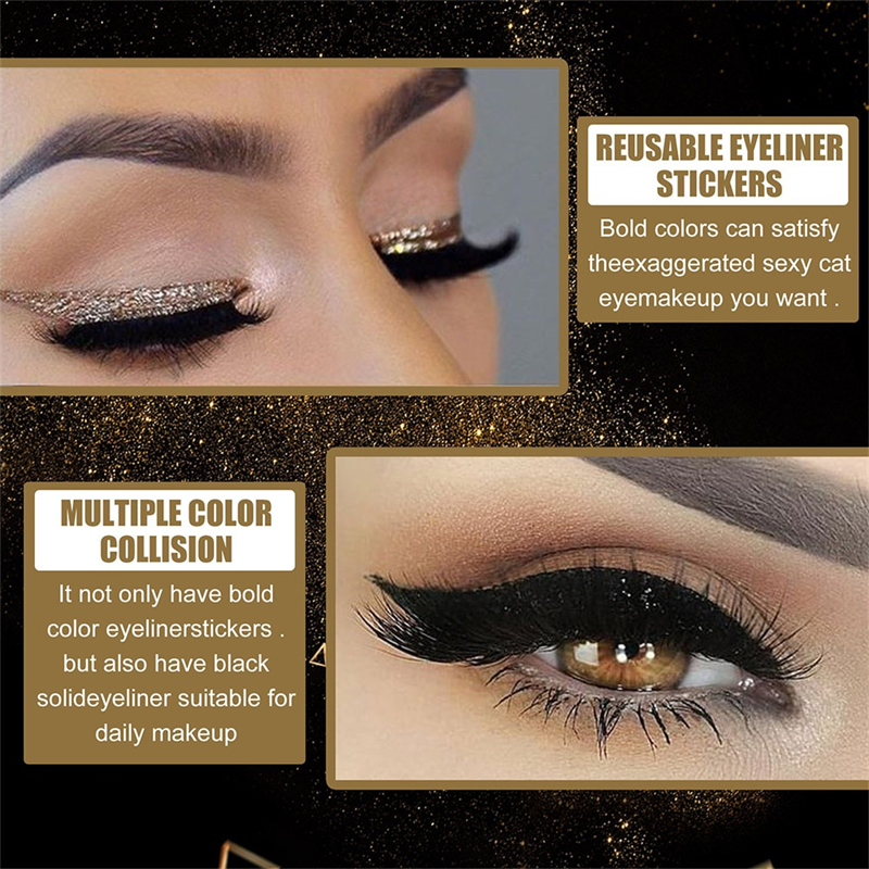Eyelash decal a reusable glitter eyeliner false eyelash decal