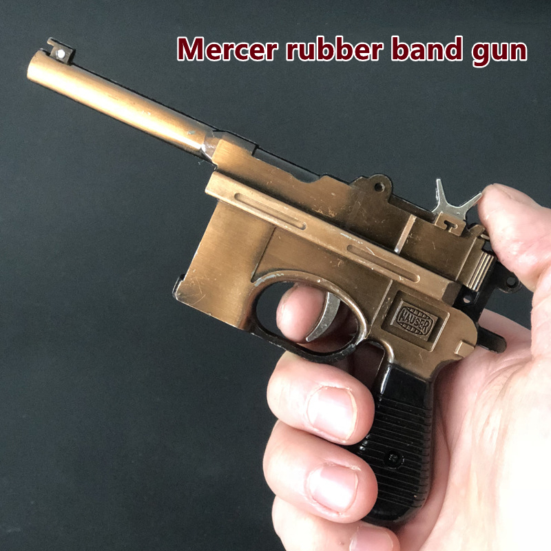 12 Metal Desert Eagle Rubber band real model children's toy guns