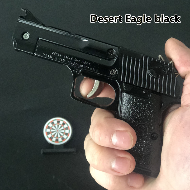 12 Metal Desert Eagle Rubber band real model children's toy guns