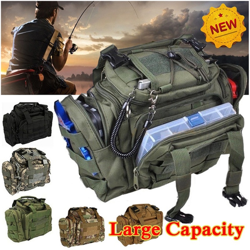 Oxford Fabric Outdoor Waist  Multifunctional Large Capacity Canvas Waterproof Carp Fishing Lure Box Tackle Bags Tactical Package