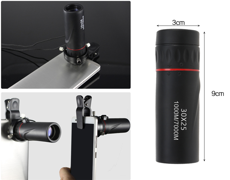 High Definition Monocular Telescope 30X25 Waterproof Mini Portable Military Zoom 10X Scope For Travel Hunting Mini portable camera telescope for mobile phones