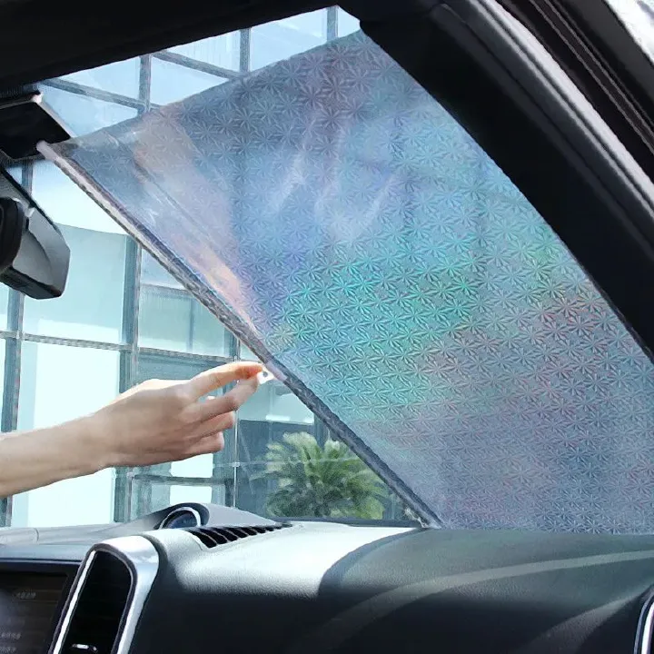 Indoor car universal sun shade Car sunshades Automatic retractable sunshade Household curtain insulation without punching  Shading roller shutter