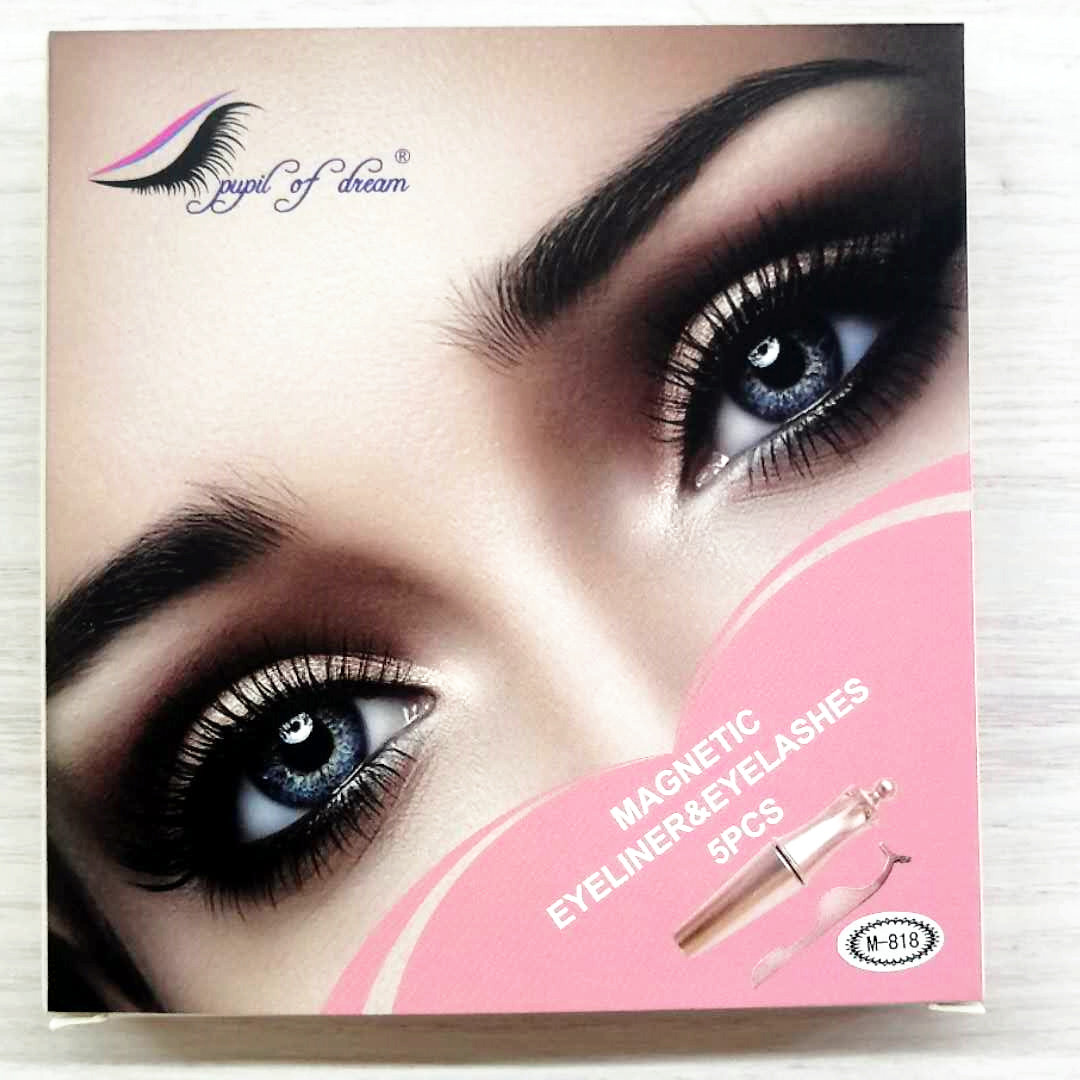 5 Pairs of Mixed Color Magnetic False Eyelash Magnetic Liquid Eyeliner set glue-free