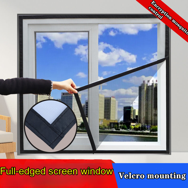 Mosquito Drapes  Edge screen mesh Self adhesive Velcro curtains Mosquito net for household use Self-assembly and disassembly without drilling Custom window screens are available