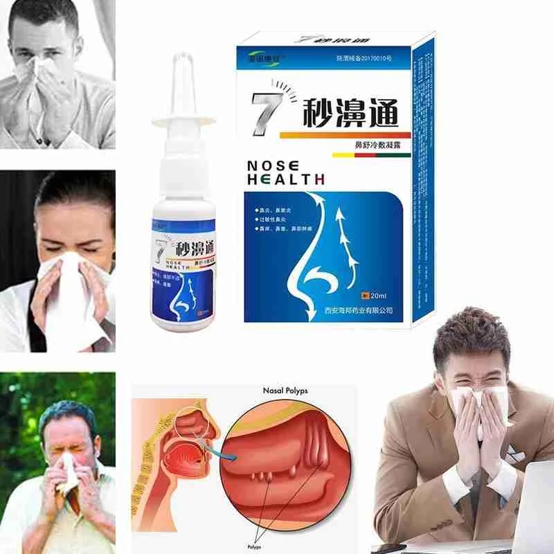 7 Seconds Relieve Chinese Traditional Medical Herb Nasal Sprays Rhinitis Treatment Nose Care Nose Health Spray