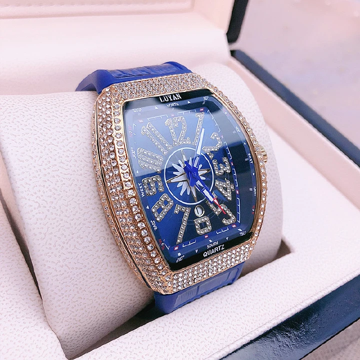 Watch men's Frank wine barrel watch large dial watch sky star belt yacht diamond antique watch