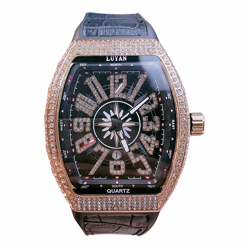 Watch men's Frank wine barrel watch large dial watch sky star belt yacht diamond antique watch