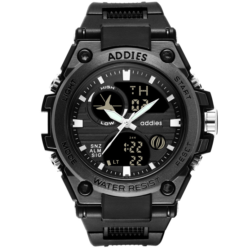 Waterproof luminous plastic multifunctional watch men's outdoor sports led pop electronic watch
