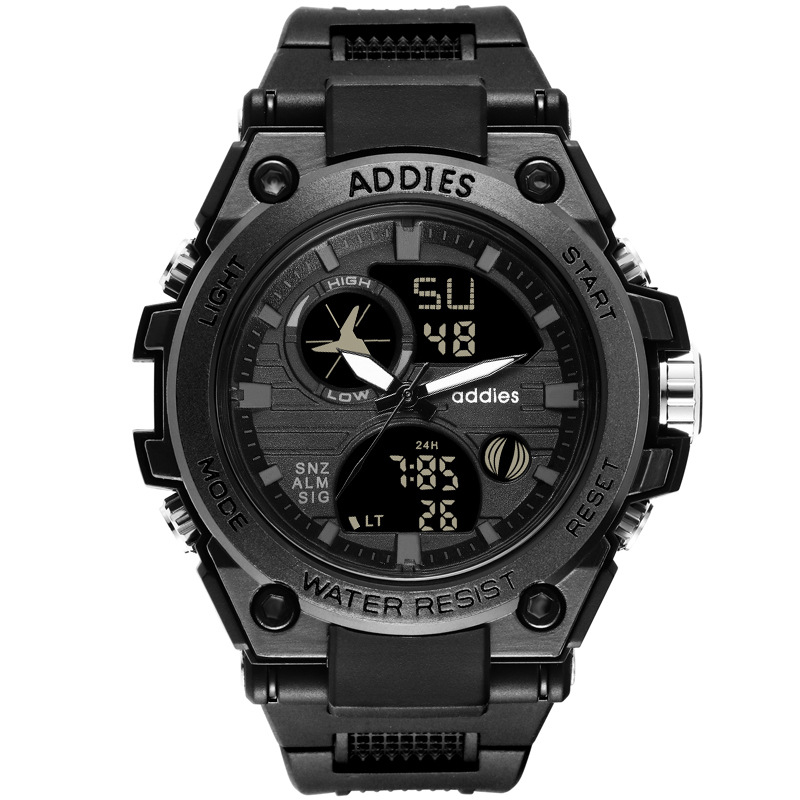 Waterproof luminous plastic multifunctional watch men's outdoor sports led pop electronic watch