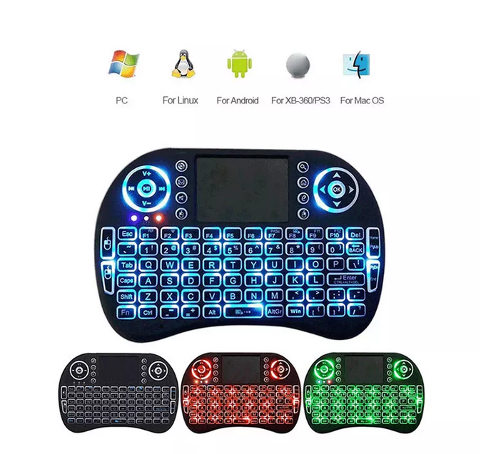 Wireless Keyboard Portable 2.4GHz Mini Keyboard Touchpad LED Backlit for laptop/PC/Tablets/TV/Xbox/PS3