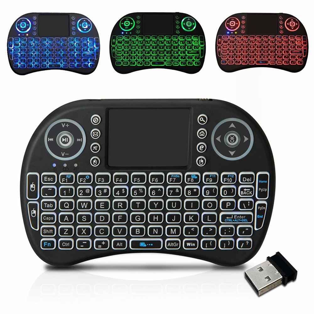 Wireless Keyboard Portable 2.4GHz Mini Keyboard Touchpad LED Backlit for laptop/PC/Tablets/TV/Xbox/PS3