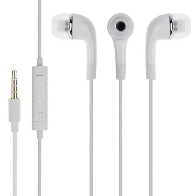 Wired earphones wired headphones 3.5mm Hands Free earphones with Mic For iphone samsung Huawei white