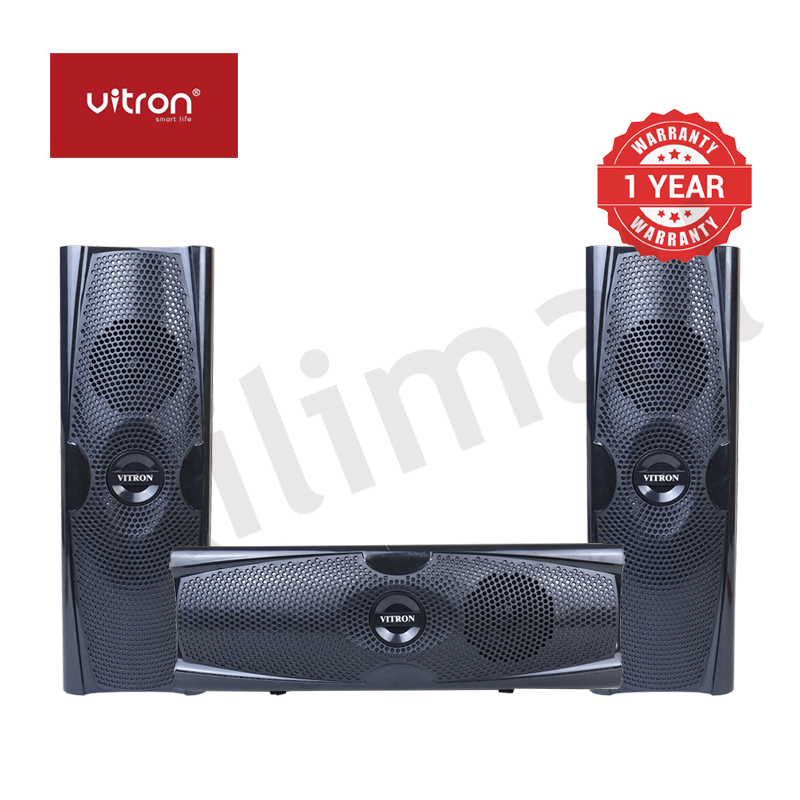 Vitron 3.1CH HIFI X-BASS Multimedia Home Theater System with Remote Control Bluetooth Subwoofer AC/DC Speaker System Home Audio System Woofer BT/USB/SD/FM 10000W V636