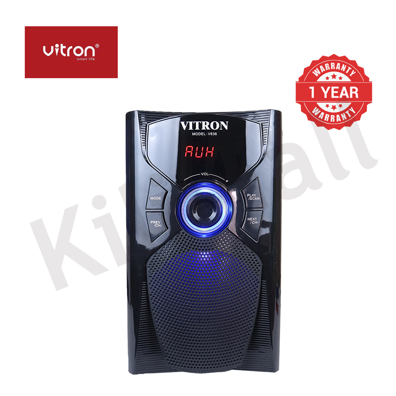 Vitron 3.1CH HIFI X-BASS Multimedia Home Theater System with Remote Control Bluetooth Subwoofer AC/DC Speaker System Home Audio System Woofer BT/USB/SD/FM 10000W V636