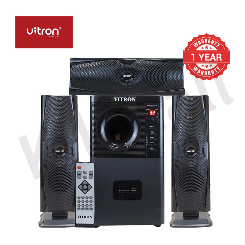 Vitron 3.1CH Multimedia X-Bass Speaker System Home Theatre System AC/DC Subwoofer Bluetooth Woofer USB/SD/FM Home Audio System with Remote Control V635